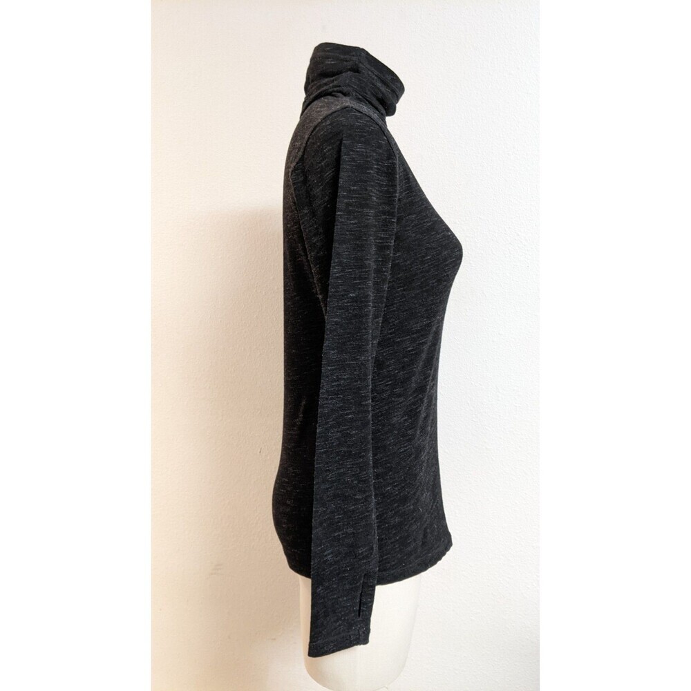 Women's Cabi Style #3225 Odyssey Turtleneck Spacedye Black/Gray W/Thumbholes S - Picture 11 of 14